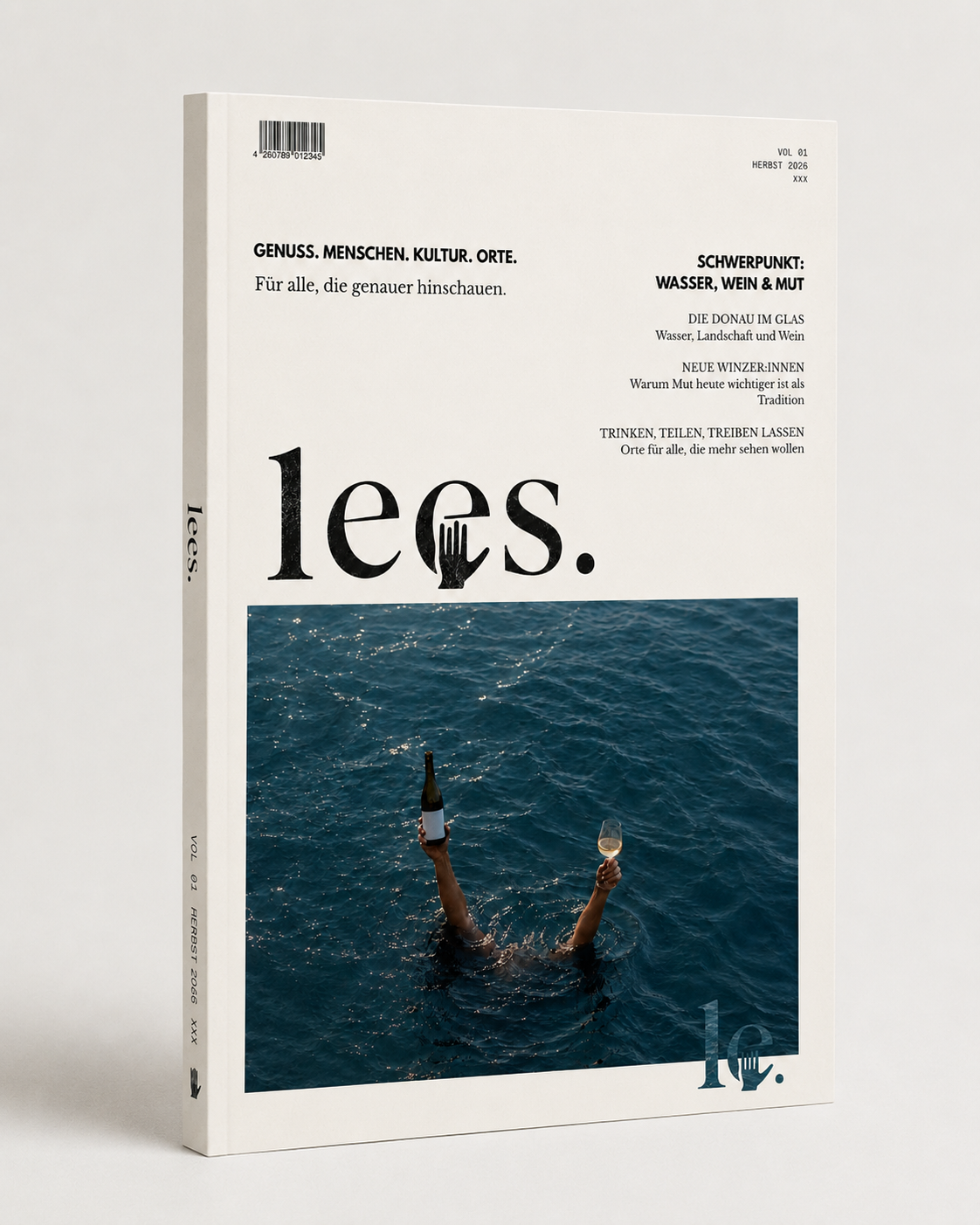 LEES Ausgabe 01 — Herbst 2026, Schwerpunkt Wasser, Wein & Mut